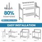 HOMLUX Outdoor Storage Potting Bench in White, , large