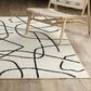 ROW by Oriental Weavers Quinn QUI12 Beige and Black 2" x 7" Runner, , large