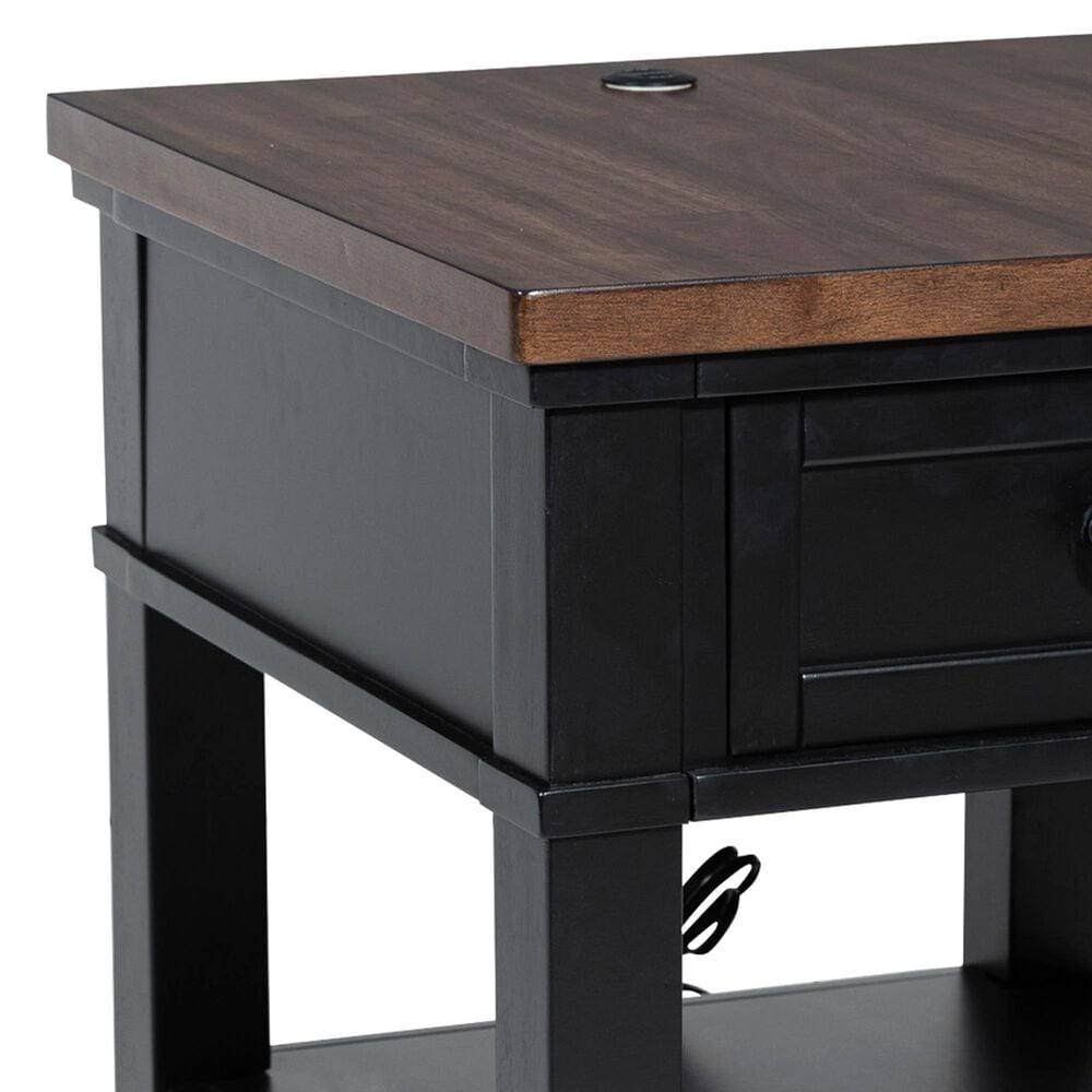 Ashley Wildenauer End Table in Warm Satin Black and Brown, , large