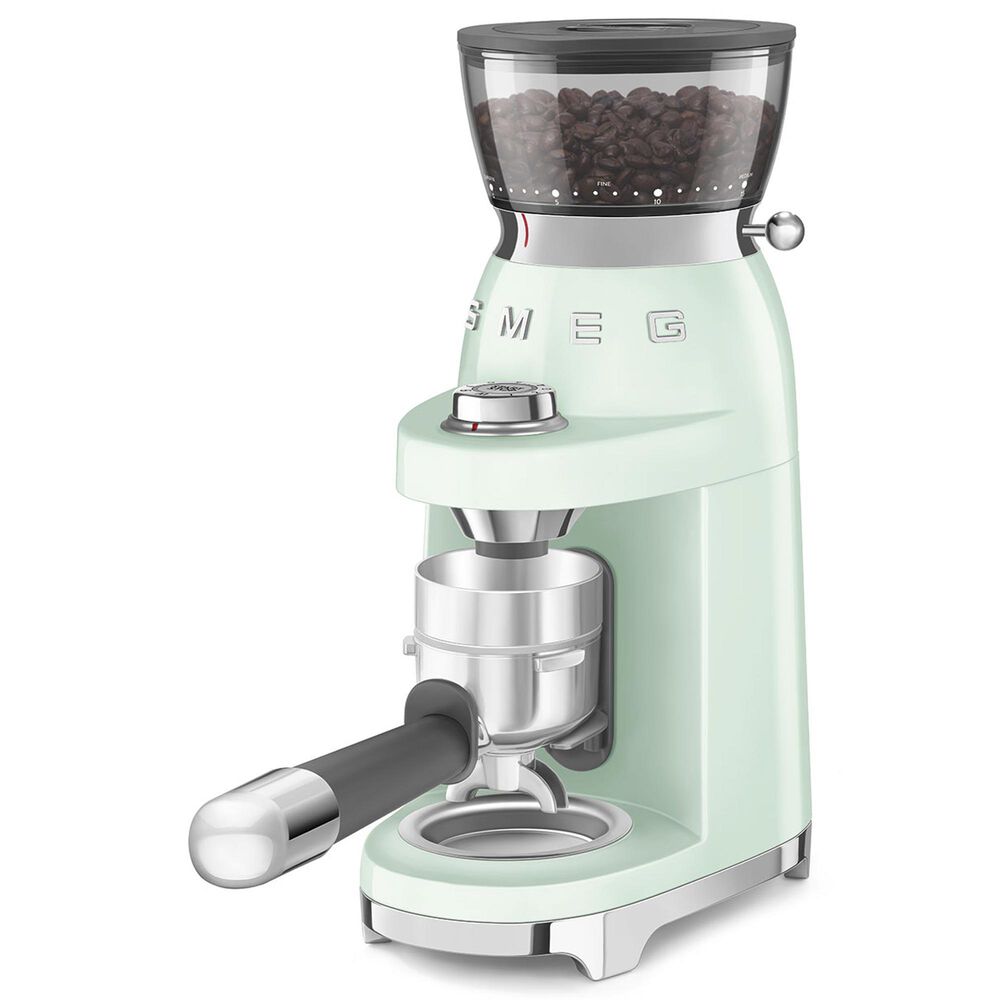 SMEG Conical Burr Coffee Grinder in Pastel Green, , large