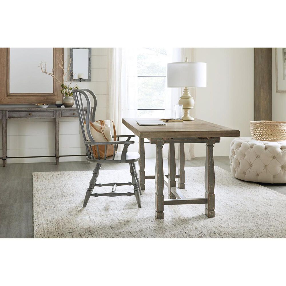 Hooker Furniture Ciao Bella Adjustable Counter Height Friendship Table in Time Worn Gray - Table Only, , large