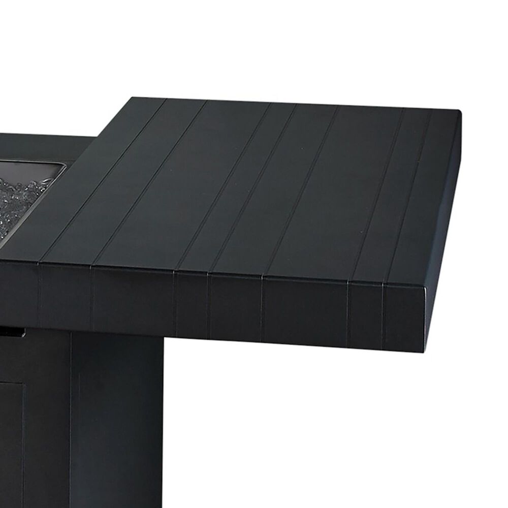 Plank And Hide Co 34&quot; Square Firepit Top &amp; Base in Black, , large