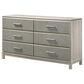 Titanic Furniture Roswell 6-Drawer Dresser and Mirror in Beige, , large