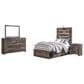 Ashley Drystan 4 Piece Twin Dual Storage Bed Set in Brown Rustic, , large