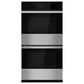JennAir Noir 27" Double Electric Wall Oven in Stainless Steel and Black, , large