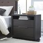 Urban Home Oxford 2 Drawer Night Stand in Basalt Grey, , large