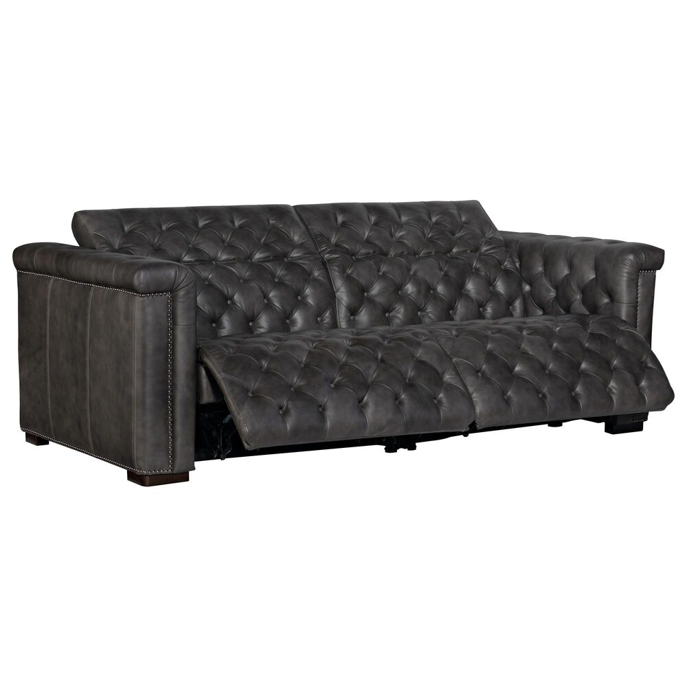 Hooker Furniture Savion Power Double Reclining Sofa with Headrest in Bellagio Gravel, , large