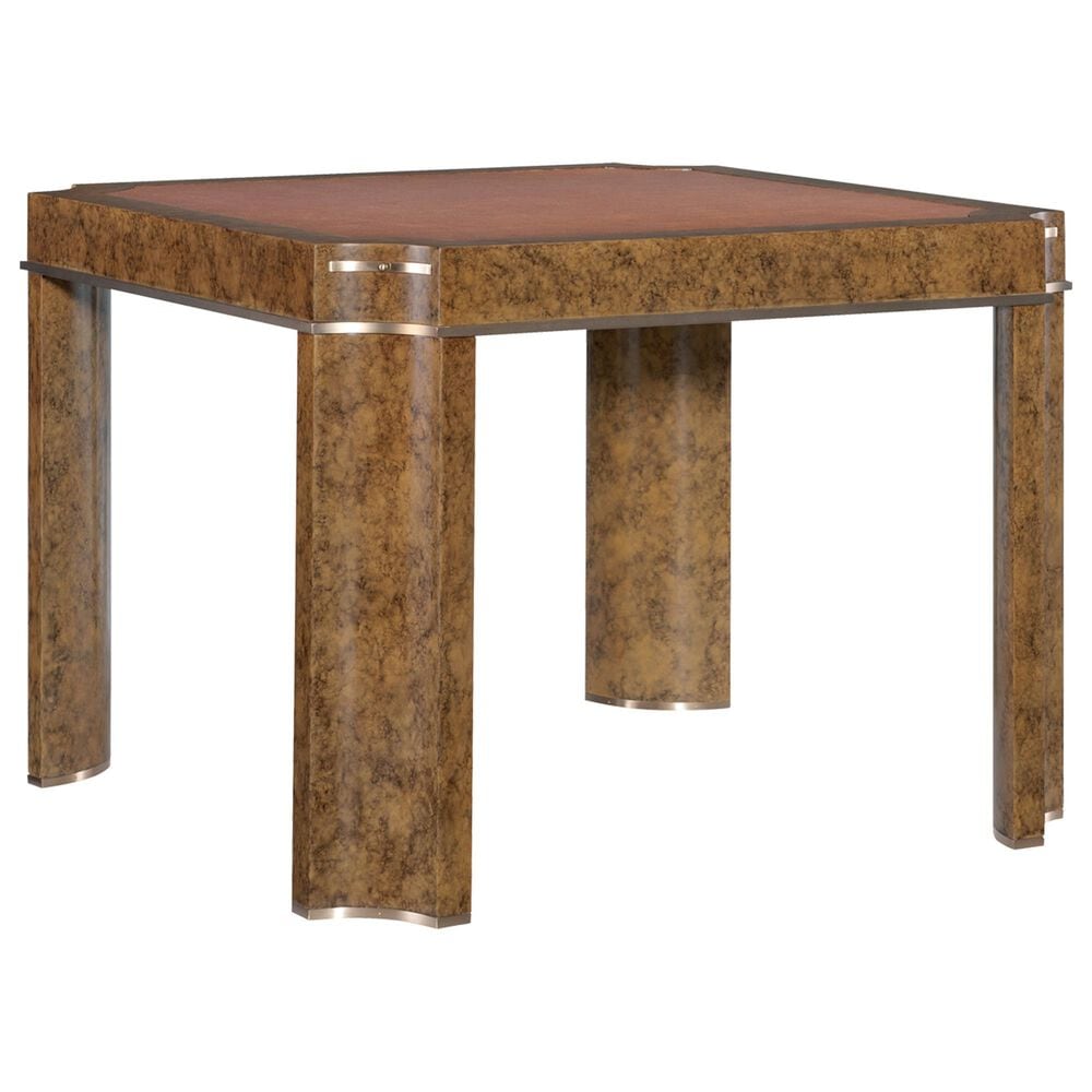 Hooker Furniture Archives 5-Piece Square Game Table Set in Mottled Amber and Classic Walnut, , large