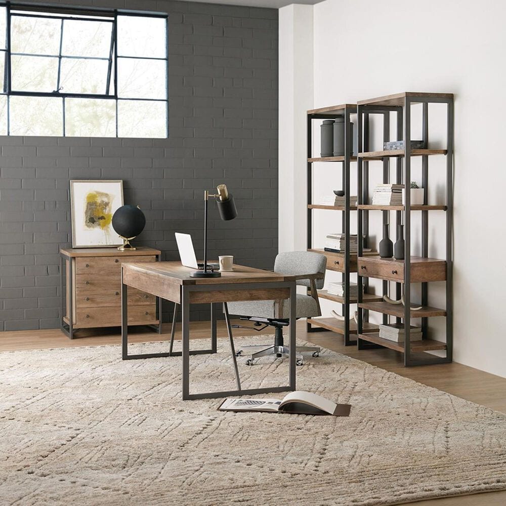 Hooker Furniture Writing Desk in Medium Wood and Gray, , large