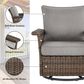 Sunwell Garden 5-Piece Patio Conversation Set with Swivel Chairs in Gray, , large