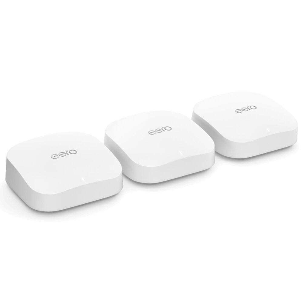 eero 1-Pack Pro 6E Mesh Wi-Fi 6E Router with Pro 6E Mesh Wi-Fi 6E System and 2 Extenders in White, , large