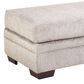 Northwestern Bailey Storage Ottoman in Cream, , large