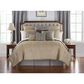 Waterford Carrick 4-Piece King Comforter Set in Silver and Antique Gold, , large