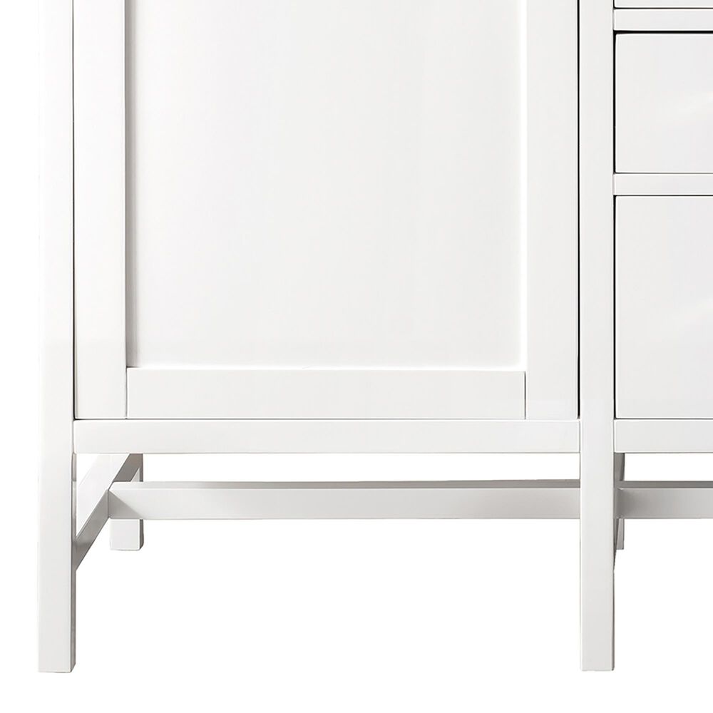 James Martin Vanities Addison 60&quot; Double Bathroom Vanity in Glossy White with 3 cm Arctic Fall Solid Surface Top and Rectangular Sinks, , large