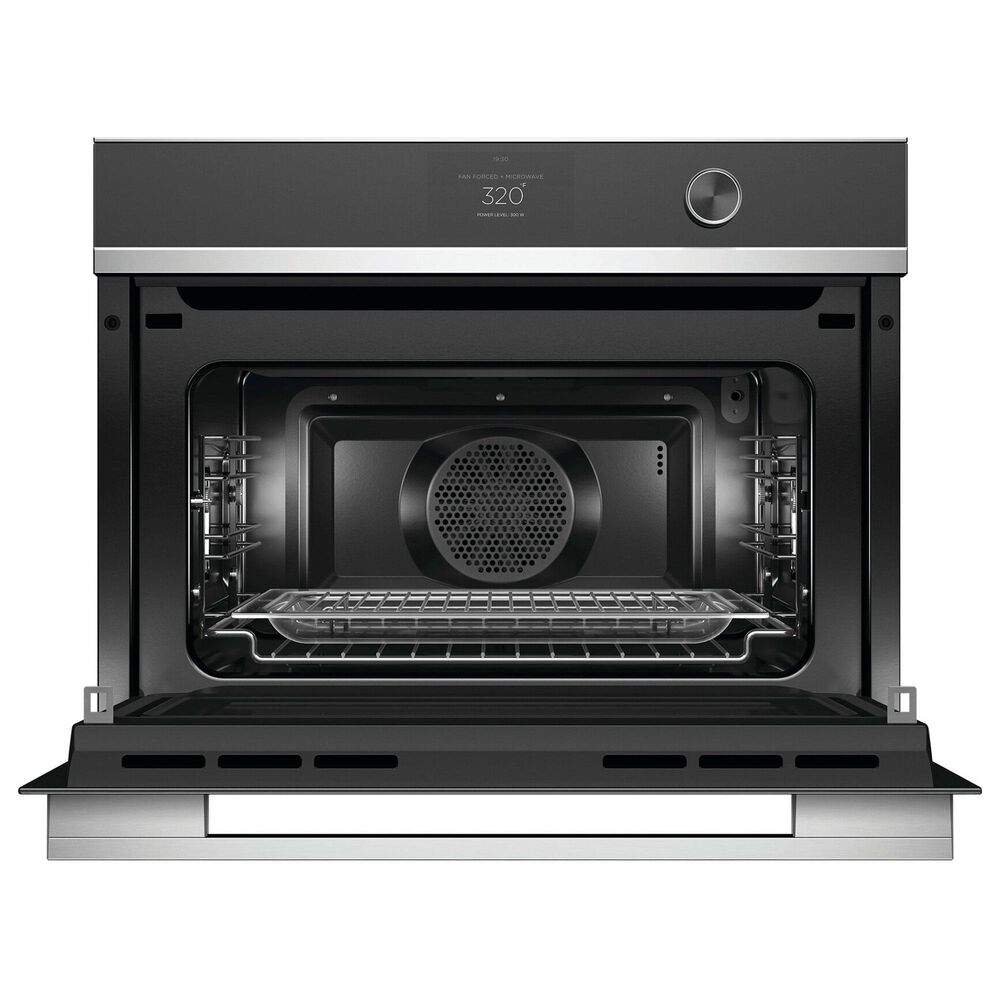 Fisher &amp; Paykel 24 Single Electric Wall Oven with 22-Function and Convection in Black and Stainless Steel, , large