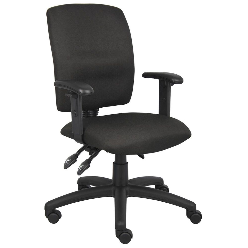 Regal Co. Boss Multi-Function Task Chair with Adjustable Arms in Black, , large