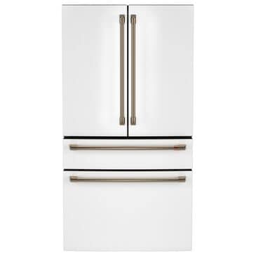 Cafe 28.7 Cu. Ft. Smart 4-Door Refrigerator with Dual Dispense AutoFill Pitcher with Pro Handle in Matte White, , large