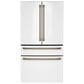 Cafe 28.7 Cu. Ft. Smart 4-Door Refrigerator with Dual Dispense AutoFill Pitcher with Pro Handle in Matte White, , large