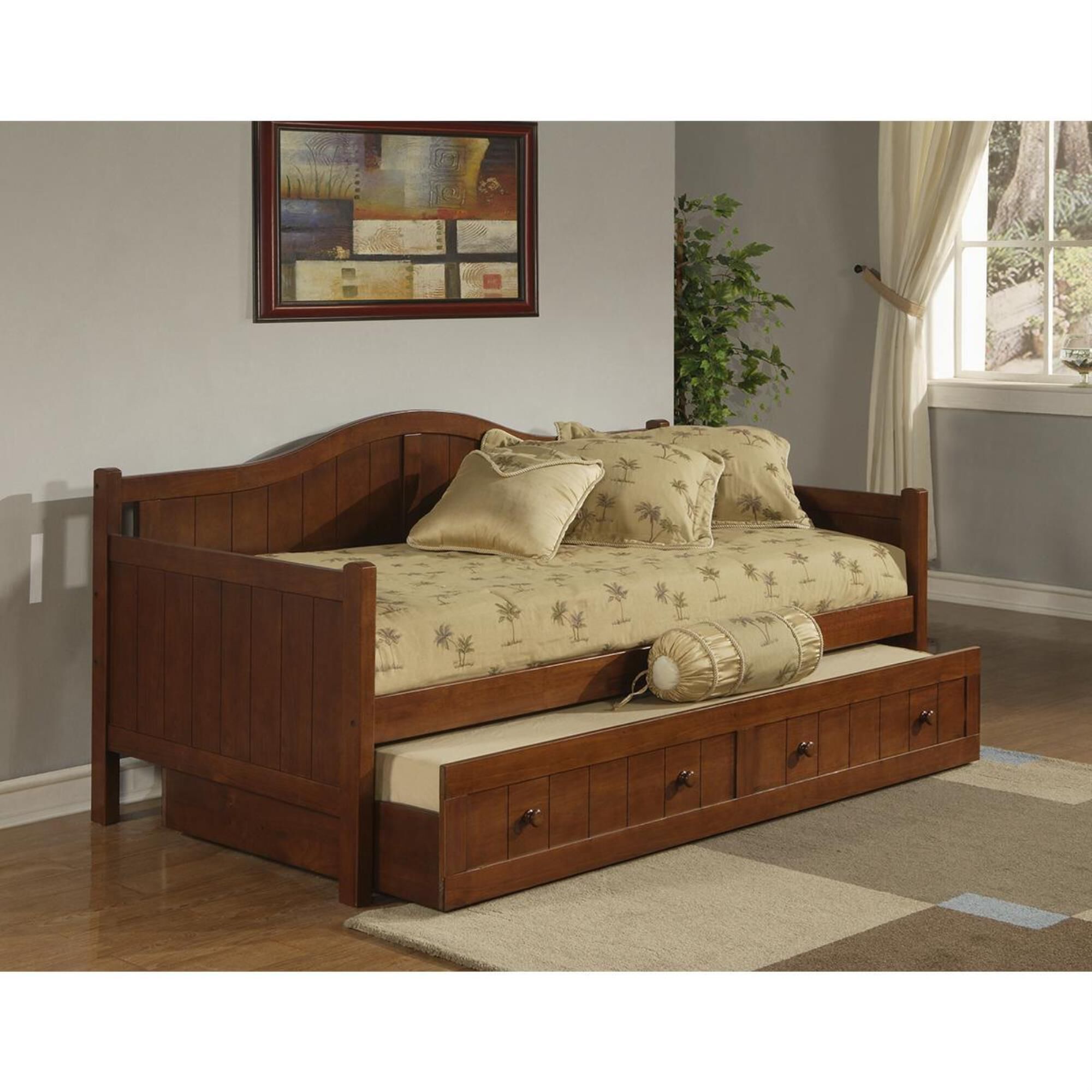 Richlands Furniture Staci Daybed with Trundle in Cherry NFM