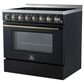 Forno Paolo 36" Freestanding Electric Range in Black, , large