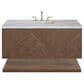 James Martin Vanities Marcello 48" Single Bathroom Vanity in Chestnut with 3 cm Carrara White Marble Top and Rectangular Sink, , large