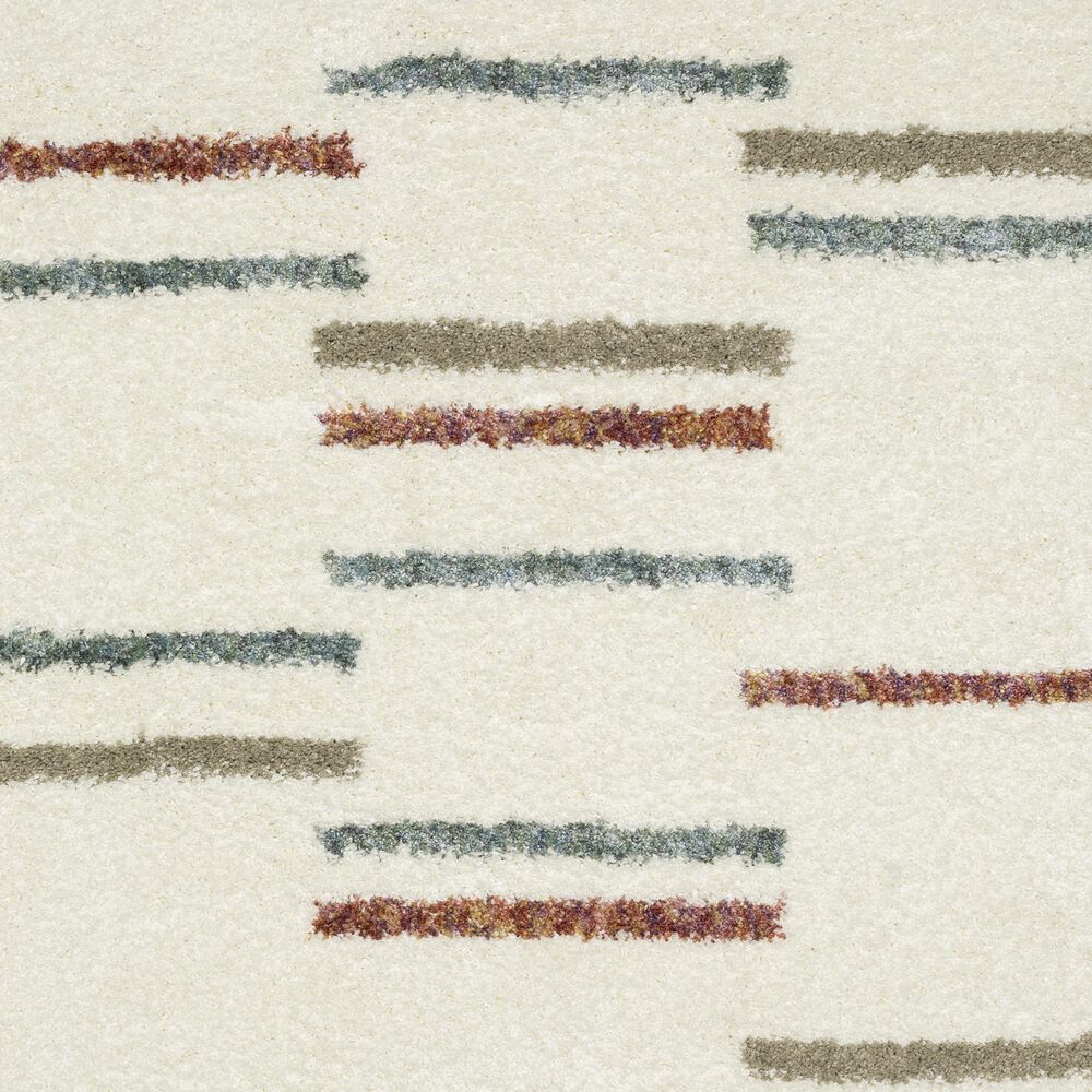 Oriental Weavers Axis Striped 2&#39;3&quot; x 7&#39;6&quot; Ivory Runner, , large