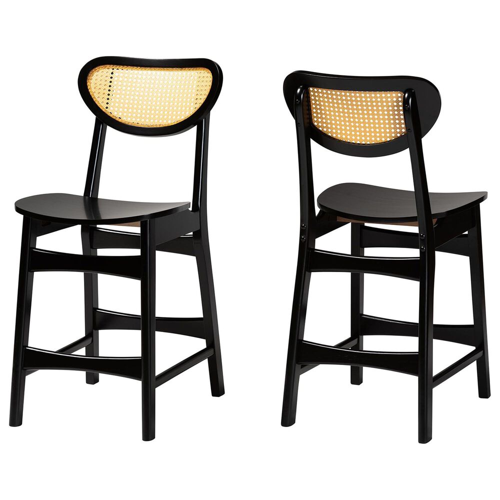 Baxton Studio Hesper Counter Stool in Dark Brown (Set of 2), , large