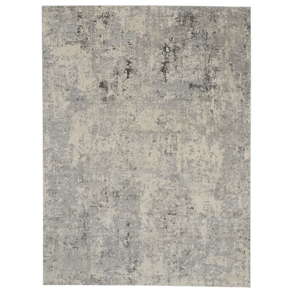 Nourison Rustic Textures Grey and Beige 9"3" x 12"9" Area Rug, , large