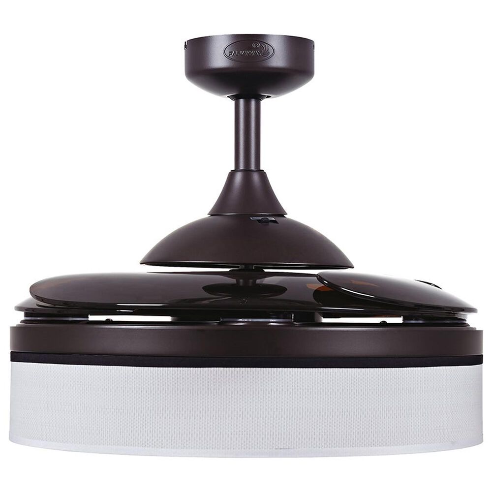 Beacon Lighting Fraser 48&quot; Retractable Blade and Amber AC Ceiling Fan with Light in Oil Rubbed Bronze, , large