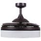 Beacon Lighting Fraser 48" Retractable Blade and Amber AC Ceiling Fan with Light in Oil Rubbed Bronze, , large