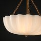 Maxim Lighting Bundt 3-Light Convertible Semi-Flush in White and Natural Aged Brass, , large