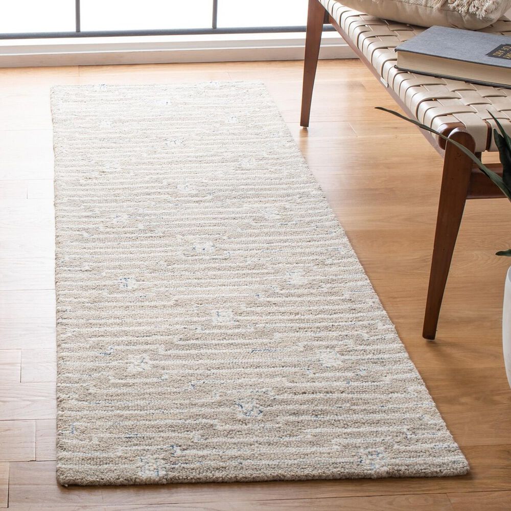 Safavieh MicroLoop MLP178F 2'3" x 7' Light Grey and Ivory Runner NFM