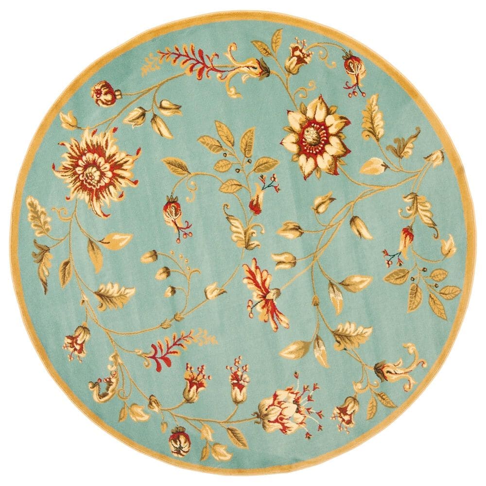 Safavieh Lyndhurst LNH552 5"3" Round Blue and Multicolor Area Rug, , large