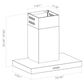 Roma Professional Taverna 36" Convertible Wall Mount Range Hood in Stainless Steel, , large
