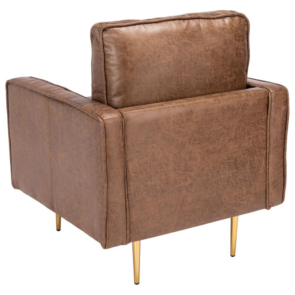 Safavieh Carlotta Accent Chair in Brown, , large