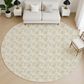 Dalyn Rug Company Soft Essentials Chevron Wheat 8" Round Area Rug, , large