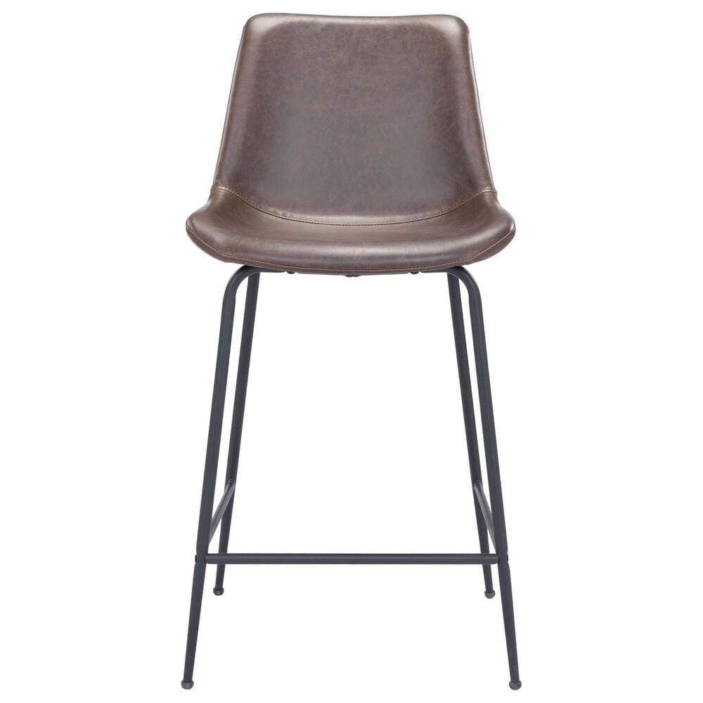 Zuo Modern Byron Counter Chair in Brown/Black, , large