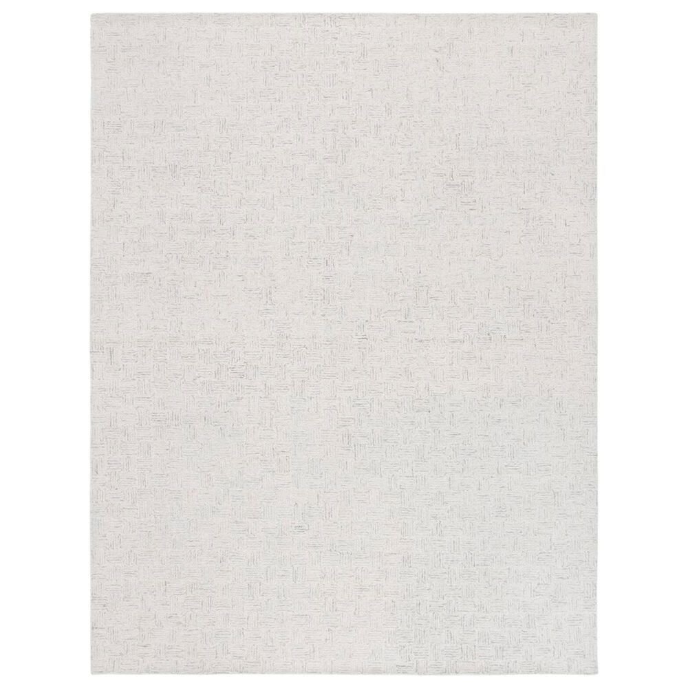 Safavieh Micro-Loop 8" x 10" Light Grey and Ivory Area Rug, , large