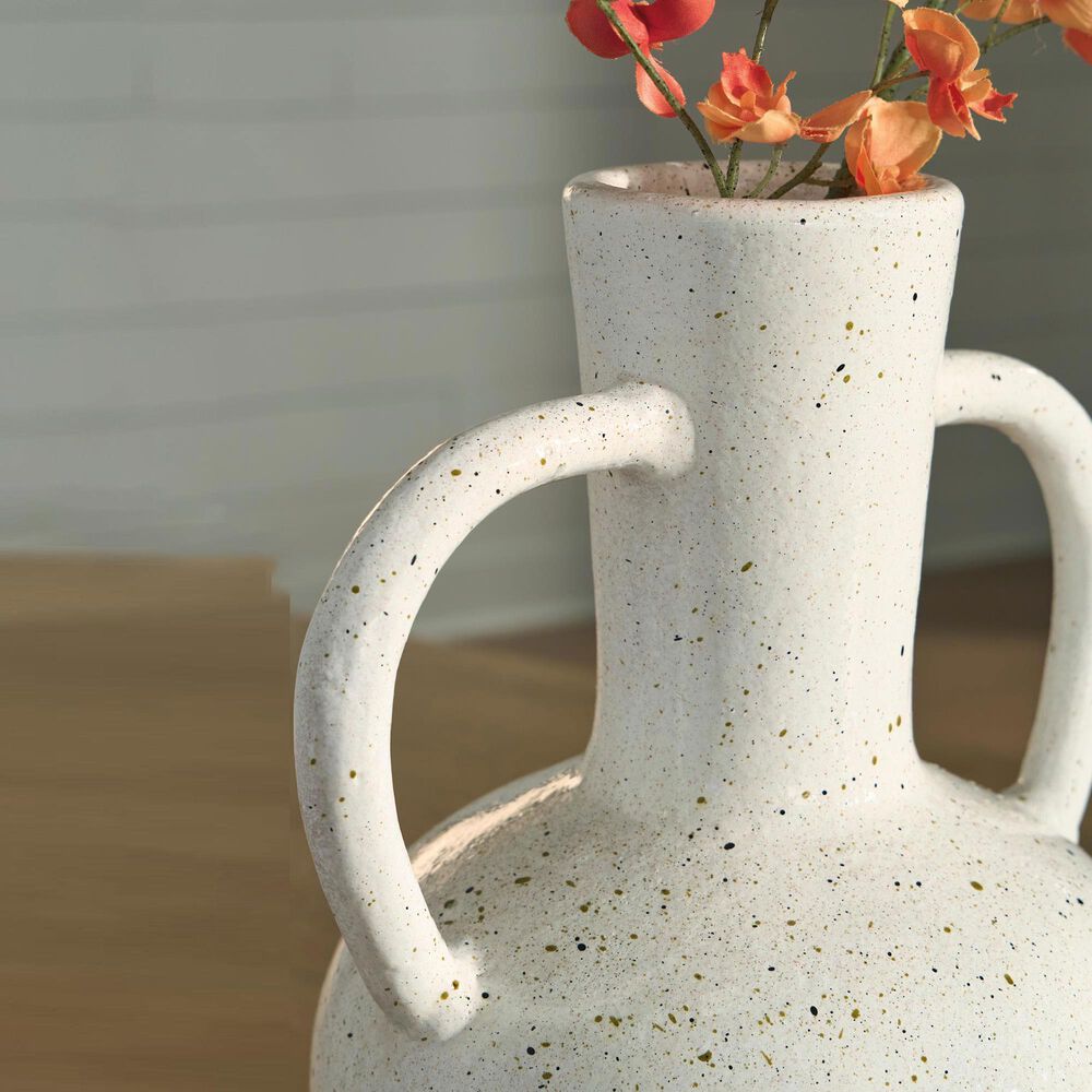 Ashley Dallinworth 15" Vase in White and Black, , large