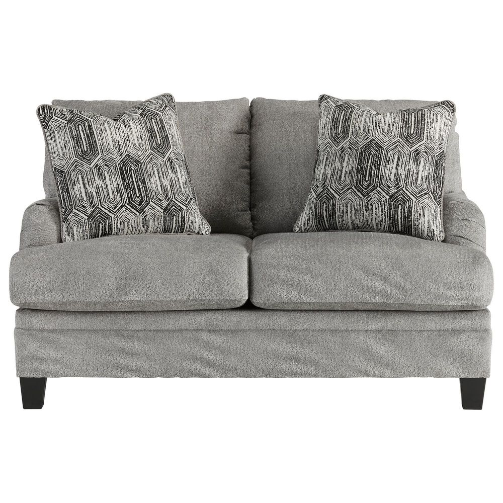 Ashley Davinca Stationary Loveseat in Charcoal, , large