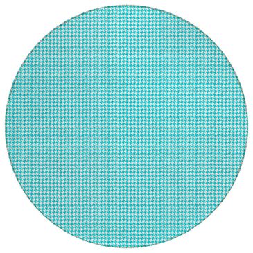 Dalyn Rug Company Hinton 10" Round Aqua Indoor/Outdoor Area Rug, , large