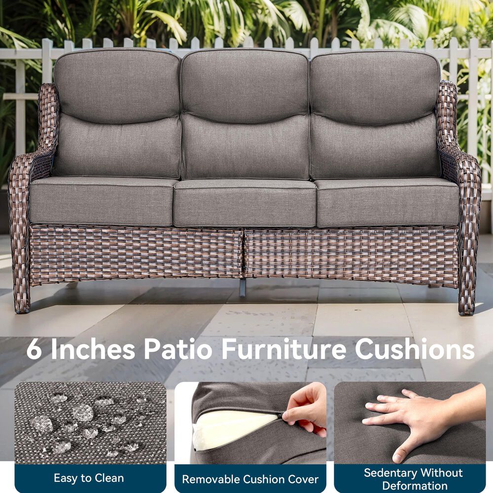 Sunwell Garden 6-Piece Fire Pit Set in Gray, , large