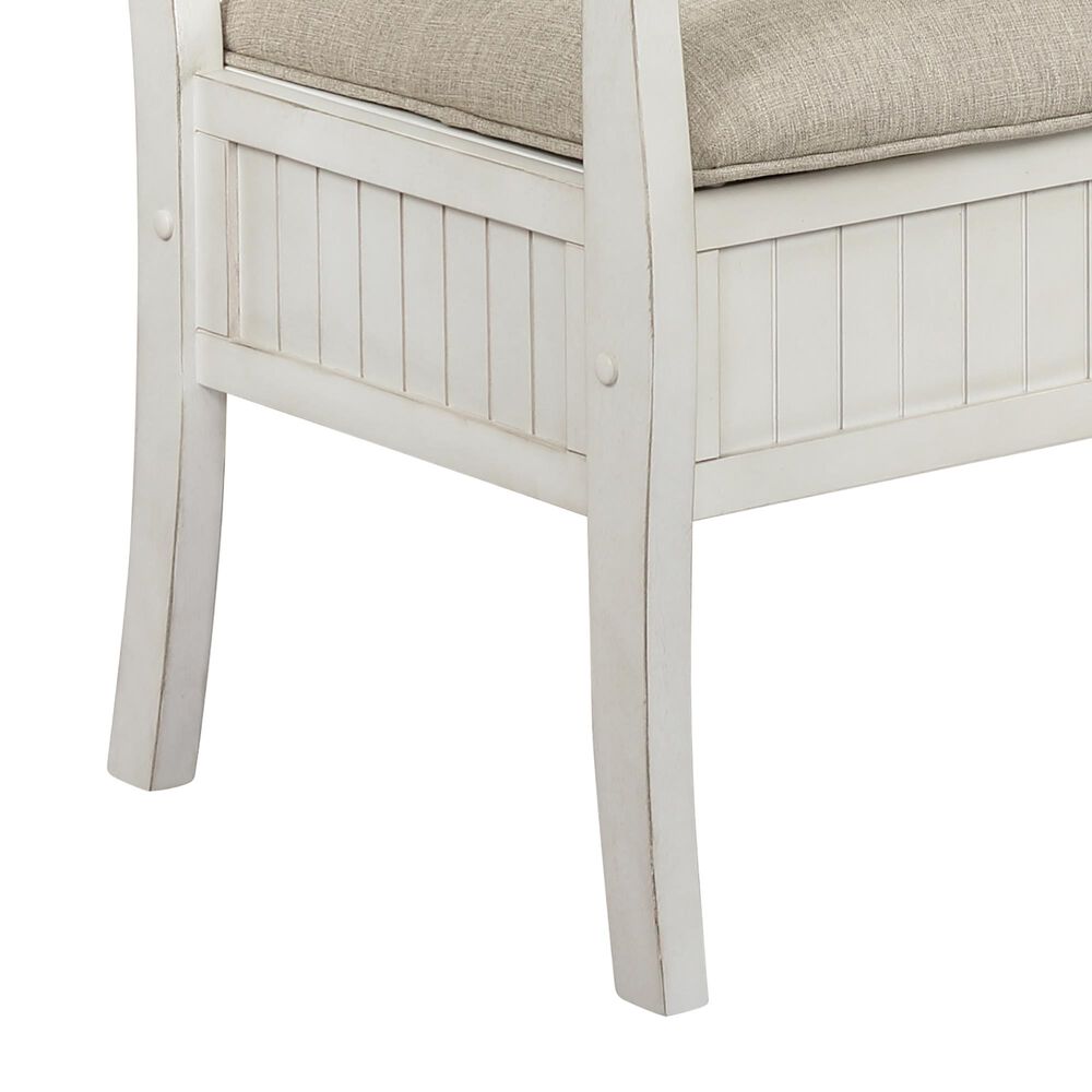 Parkerville Furniture Line Storage Bench in White, , large