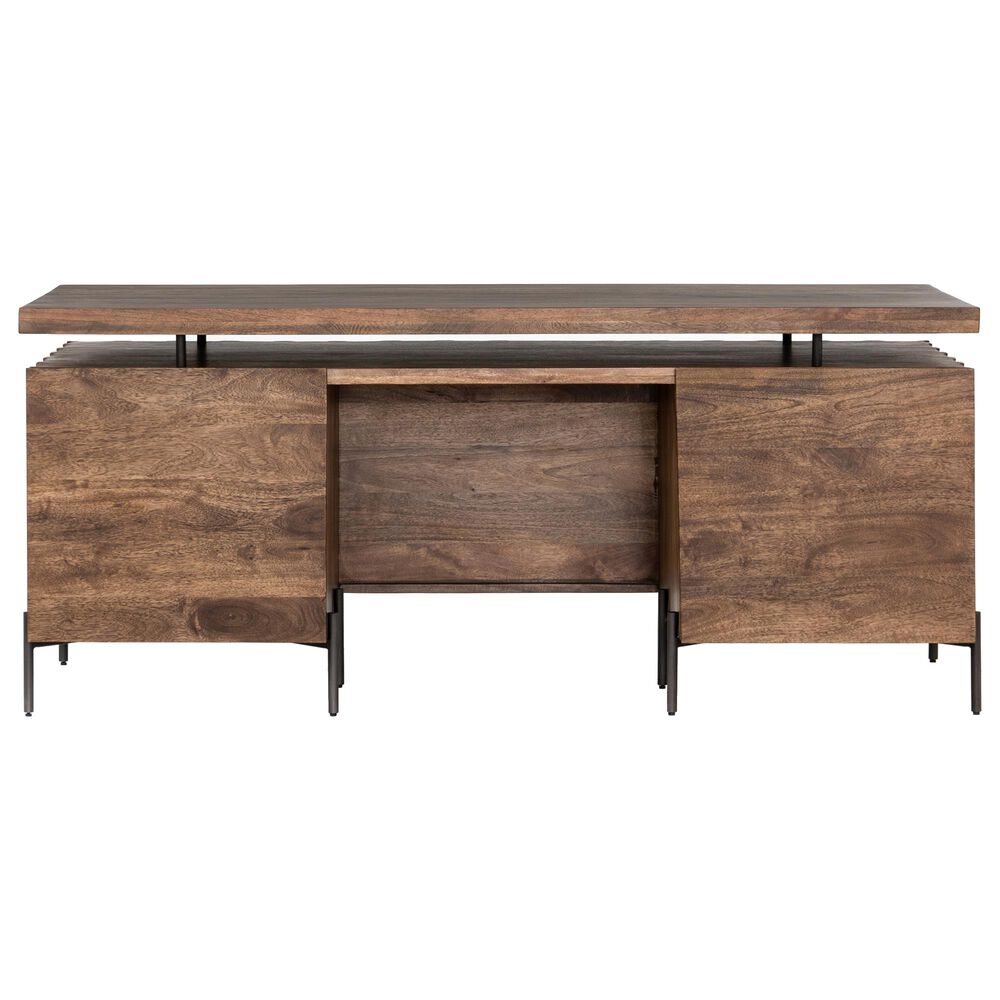 Four Hands Fallon Raffael Desk in Antique Brown and Gunmetal, , large