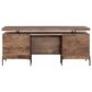 Four Hands Fallon Raffael Desk in Antique Brown and Gunmetal, , large