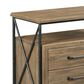 Kincaid Modern Forge Crockett 2 Drawer Nightstand in Sandy Brown Poplar, , large