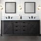 Lexora Home Marsyas 80" Double Bathroom Vanity in Brown with White Quartz Top and Rectangular Sinks, , large