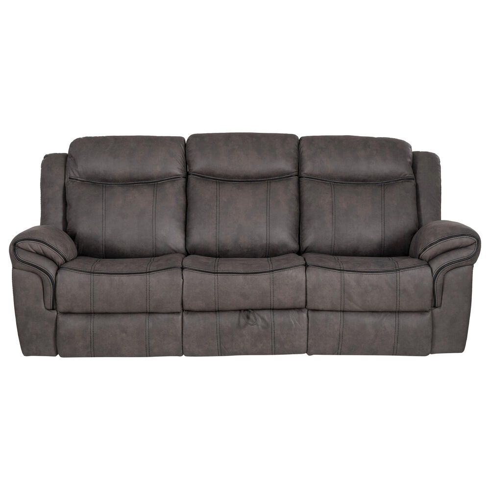Linon Home Decor Galloway Manual Sofa in Stone Gray, , large
