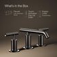 Kohler Purist Widespread Bathroom Sink Faucet with Lever Handles and Low Gooseneck Spout in Vibrant Titanium, , large