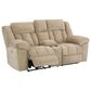 Ashley Tip-Off Power Reclining Loveseat with Adjustable Headrest in Wheat, , large